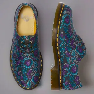 NEW Dr Martens' 1461 Floral Jacquard Oxford Shoes Black/Purple Size 5 Womens