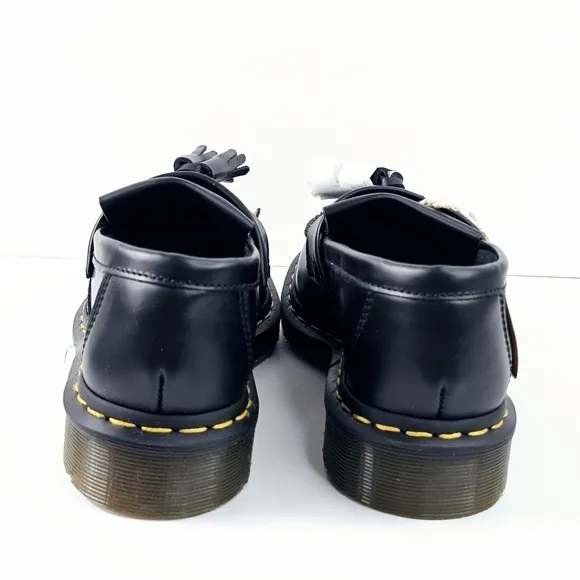 New! Dr. Martens Adrian Smooth Leather Tassel Loafers Chunky Heel Shoes