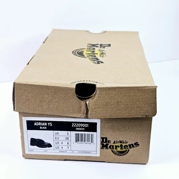 New! Dr. Martens Adrian Smooth Leather Tassel Loafers Chunky Heel Shoes