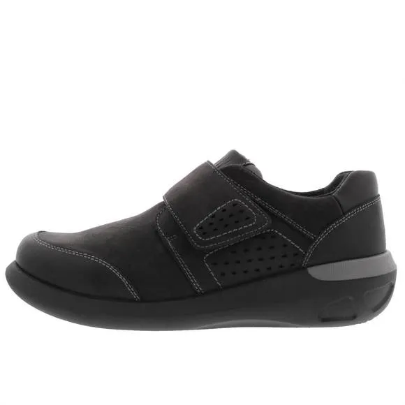 NEW DREW men's marshall casual slip on shoes in black nubuck