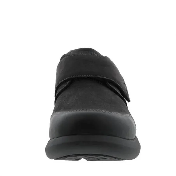 NEW DREW men's marshall casual slip on shoes in black nubuck