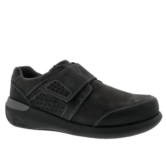 NEW DREW men's marshall casual slip on shoes in black nubuck