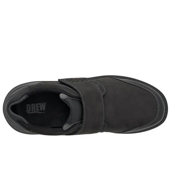 NEW DREW men's marshall casual slip on shoes in black nubuck
