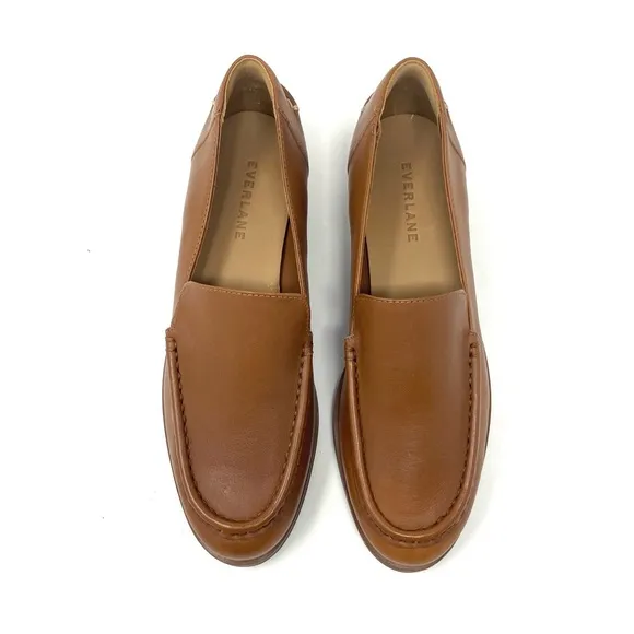 NEW Everlane The Modern Loafer in Rum Brown Leather, Women's Size 6, $168