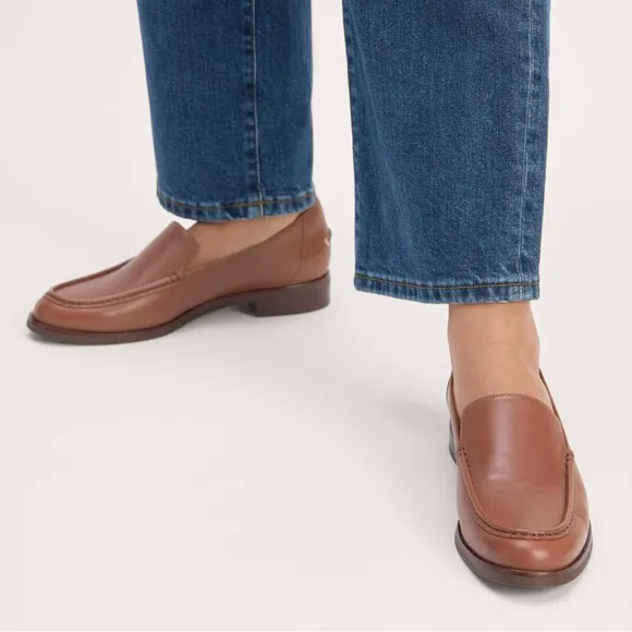 NEW Everlane The Modern Loafer in Rum Brown Leather, Women's Size 6, $168