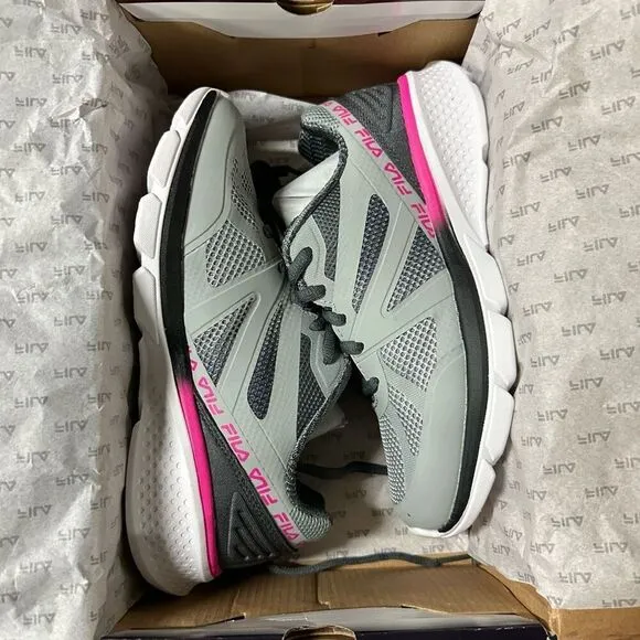 New Fila Memory Cryptonic 9 Pink Grey Running Shoes Sneakers 6.5