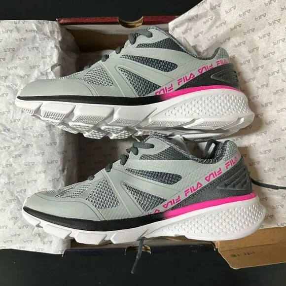 New Fila Memory Cryptonic 9 Pink Grey Running Shoes Sneakers 6.5