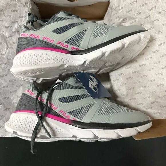 New Fila Memory Cryptonic 9 Pink Grey Running Shoes Sneakers 6.5