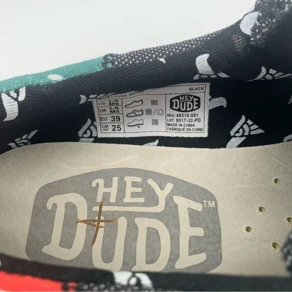 NEW Hey Dude Mexican Flag Wally Funk Hecho Mexico HTF Shoes
