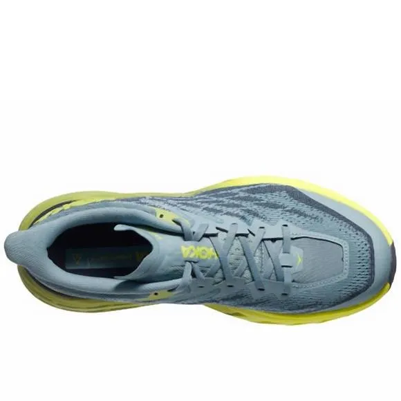 NEW HOKA men's speedgoat 5 shoes in sbdct stone blue/dark citron