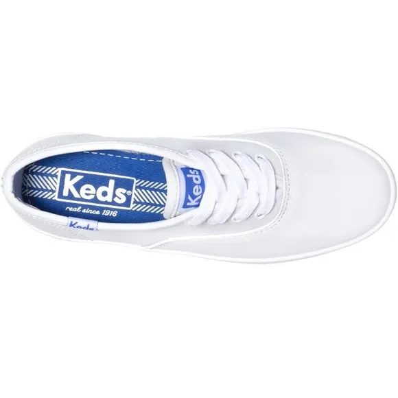 NEW! Keds Champion Sneakers Memory Foam Lace Up Little Big Kid White Size 1