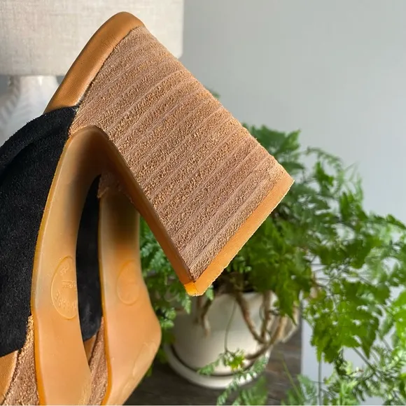 NEW Kork Ease Haya Knotted Heeled Sandal Black Suede Women’s 8