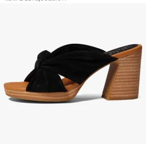 NEW Kork Ease Haya Knotted Heeled Sandal Black Suede Women’s 8