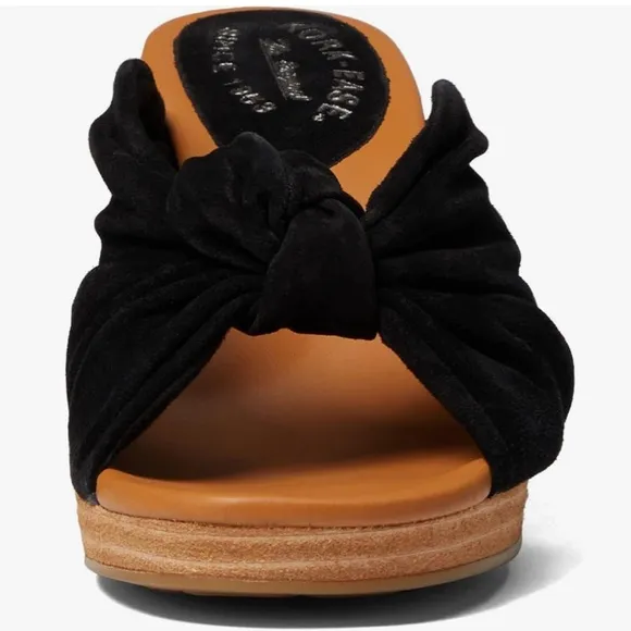 NEW Kork Ease Haya Knotted Heeled Sandal Black Suede Women’s 8