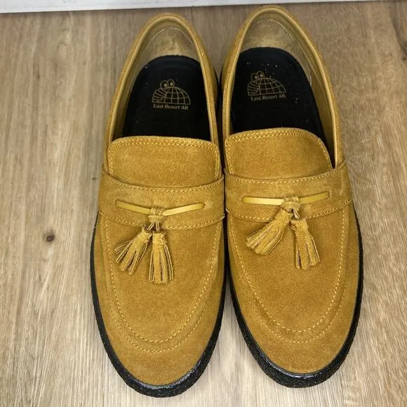 *NEW* Last Resort Men’s 10 Loafer Suede Yellow Black Slip On Skateboard Shoes