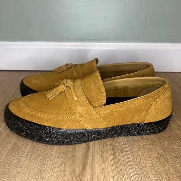 *NEW* Last Resort Men’s 10 Loafer Suede Yellow Black Slip On Skateboard Shoes