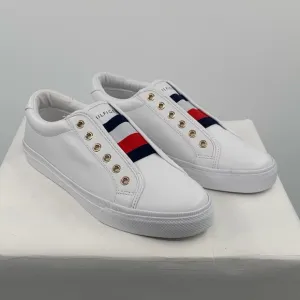 🌹New List🌹NWT Tommy Hilfiger Laven Lace-Less Women’s White Slip On Sneaker Shoes
