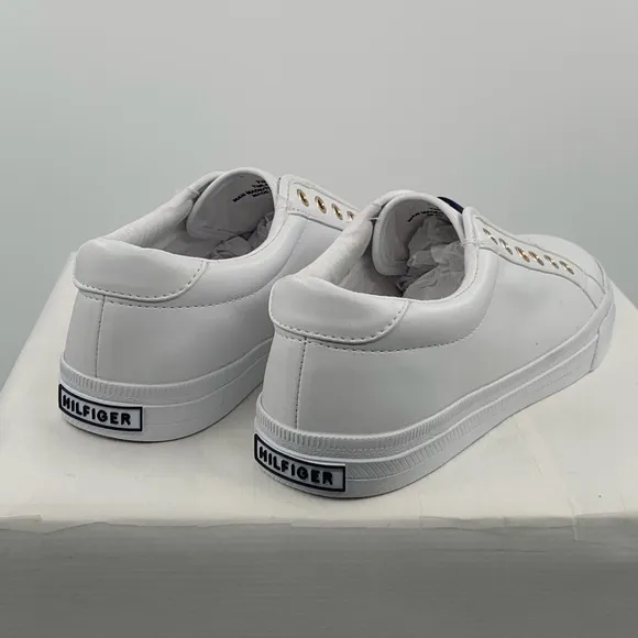 🌹New List🌹NWT Tommy Hilfiger Laven Lace-Less Women’s White Slip On Sneaker Shoes