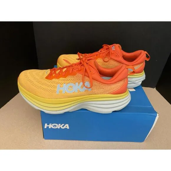 New! Mens Hoka One One Bondi 8 Running  Shoes. Size 11.5D. Awesome Shoes!