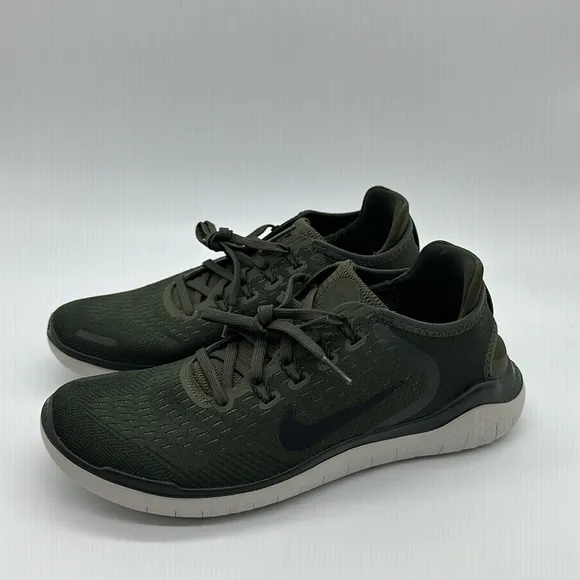 New Men’s Nike FREE RN 2018 Low Running Sneaker Shoes Green 942836-300 NWOB