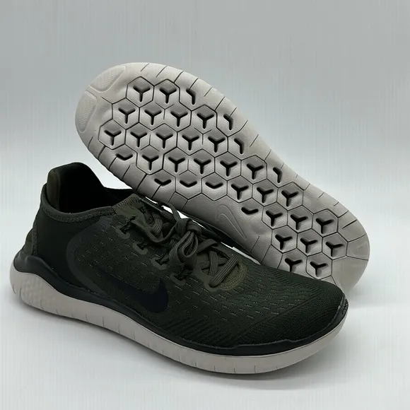 New Men’s Nike FREE RN 2018 Low Running Sneaker Shoes Green 942836-300 NWOB