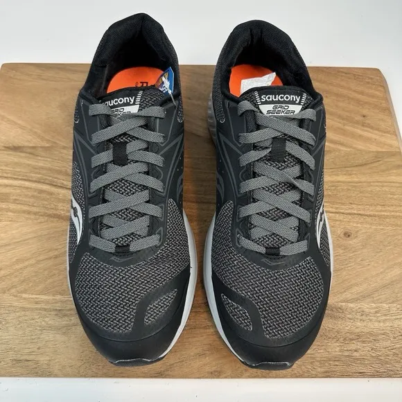 New Mens Saucony Grid Seeker Black Athletic Running Sneakers Shoes Size 10.5 M