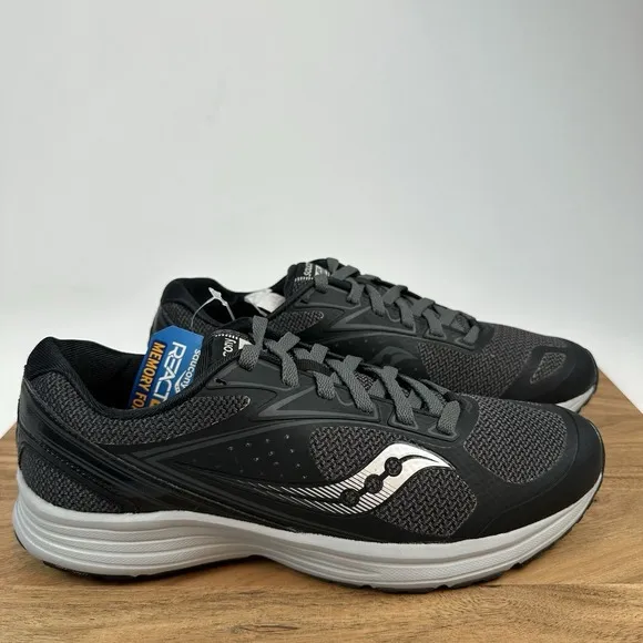 New Mens Saucony Grid Seeker Black Athletic Running Sneakers Shoes Size 10.5 M