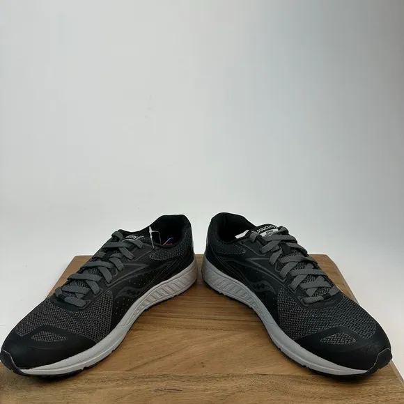 New Mens Saucony Grid Seeker Black Athletic Running Sneakers Shoes Size 10.5 M