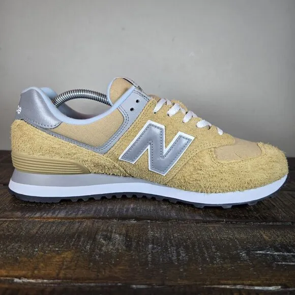 NEW New Balance 574 Mens Size 8 D Running Shoes U574PGW Yellow Gray White