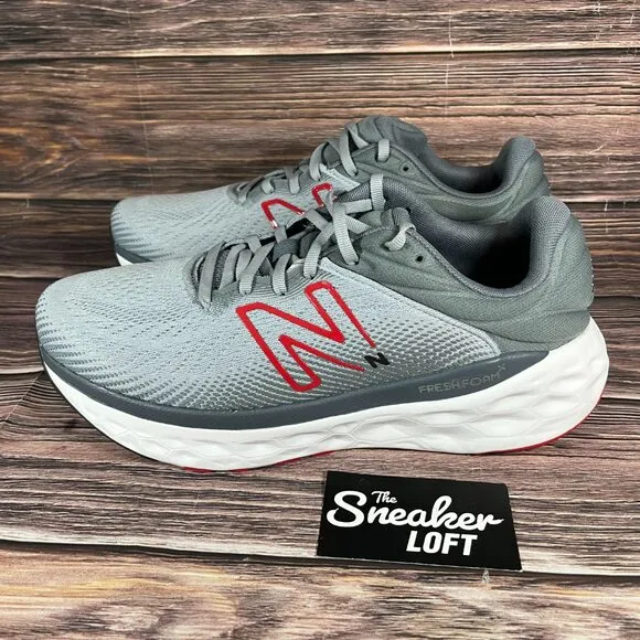 NEW New Balance Fresh Foam 840v1 Aluminum Gray Red‎ Athletic Shoes