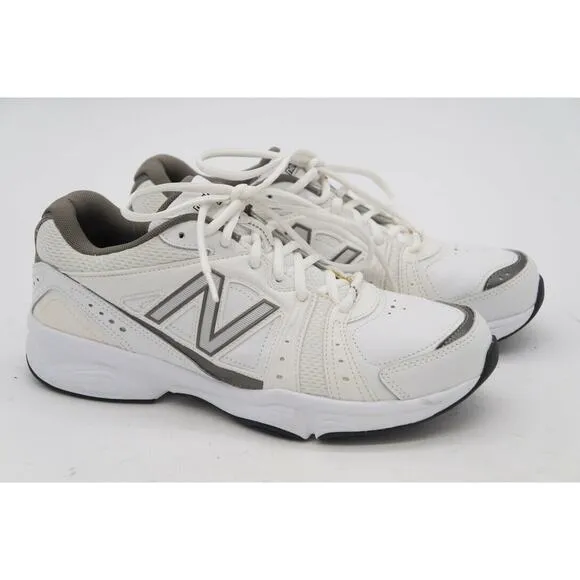 NEW! New Balance Mens 519 Cross Training Shoes White/Grey Size 8.5 #MX519WG