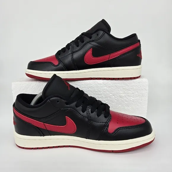 New Nike Air Jordan 1 Low 'Bred Sail' Women's Shoes Size 6