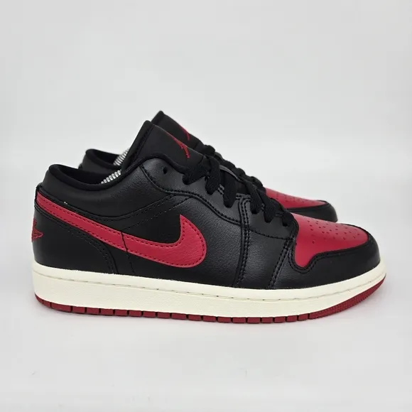 New Nike Air Jordan 1 Low 'Bred Sail' Women's Shoes Size 6