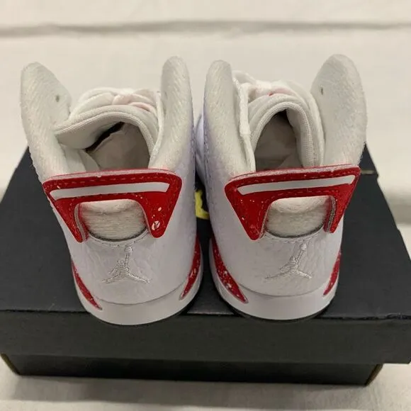 New Nike Air Jordan 6 Retro Sz 4c toddler tennis shoes sneakers white red