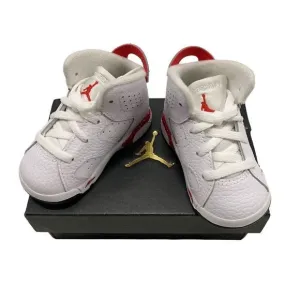 New Nike Air Jordan 6 Retro Sz 4c toddler tennis shoes sneakers white red