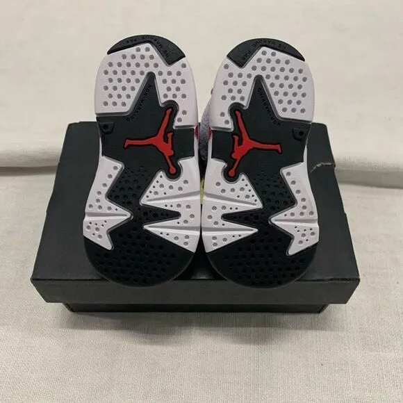 New Nike Air Jordan 6 Retro Sz 4c toddler tennis shoes sneakers white red