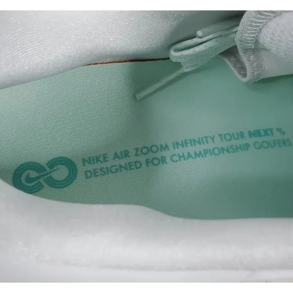New Nike Air Zoom Infinity Tour NEXT% Golf Shoes DC5221-143 White Mint Foam Sz 9