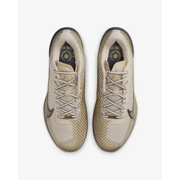 NEW NIKE men's air zoom vapor 11 hard court tennis shoes in sandrift/gold