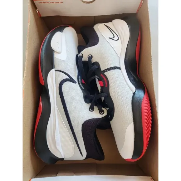New Nike Renew Elevate III 3 Basketball Shoes White Black Gym Red Size 13