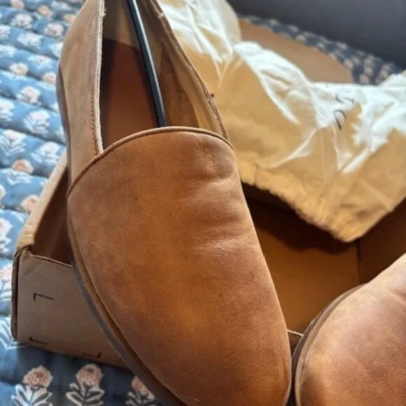 NEW Nisolo Men's Alejandro Slip On Leather Shoes Tobacco Size 9