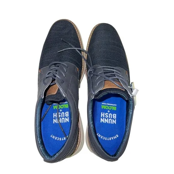 NEW! Nunn Bush Chase Oxford Navy Blue Lace Up Men's Shoes Size 8
