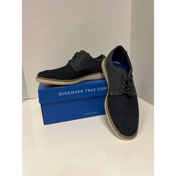 NEW! Nunn Bush Chase Oxford Navy Blue Lace Up Men's Shoes Size 8