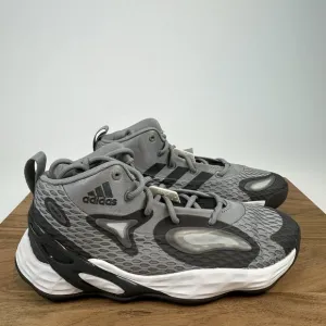 New NWB Mens Adidas Exhibit A Mid Gray Basketball Shoes Sneakers Size 7.5 M