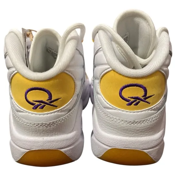 NEW Reebok Question Mid Iverson Kids Yellow White Basketball Shoes - Size 1