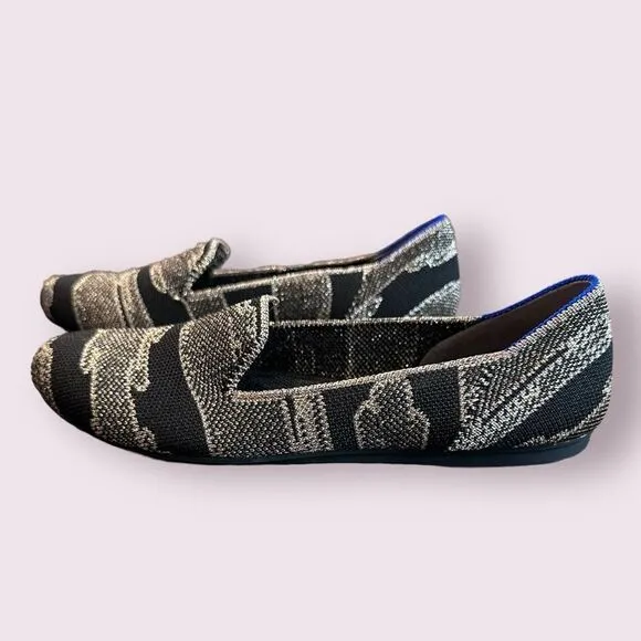 NEW Rothy's The Loafer Women's Golden Shimmer Slip on Flat Shoes (6)