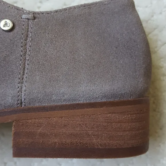 NEW Sam Edelman Pacey grey suede leather slip on low top bootie