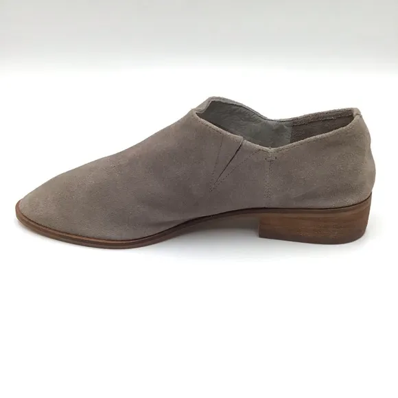 NEW Sam Edelman Pacey grey suede leather slip on low top bootie