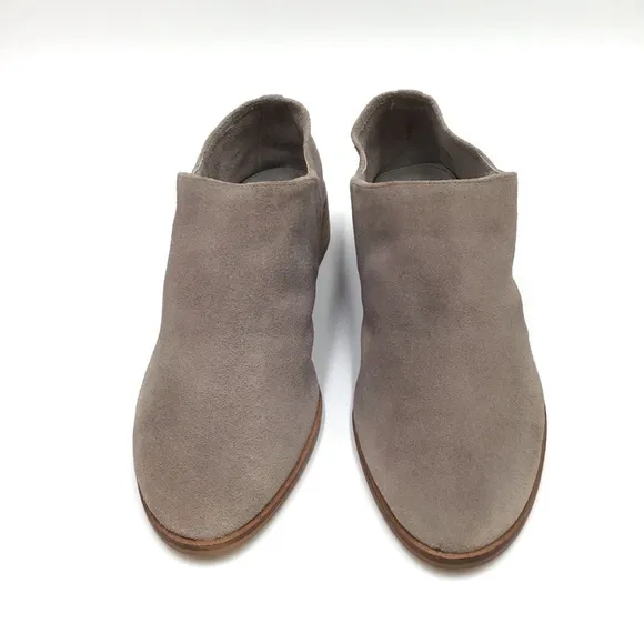 NEW Sam Edelman Pacey grey suede leather slip on low top bootie