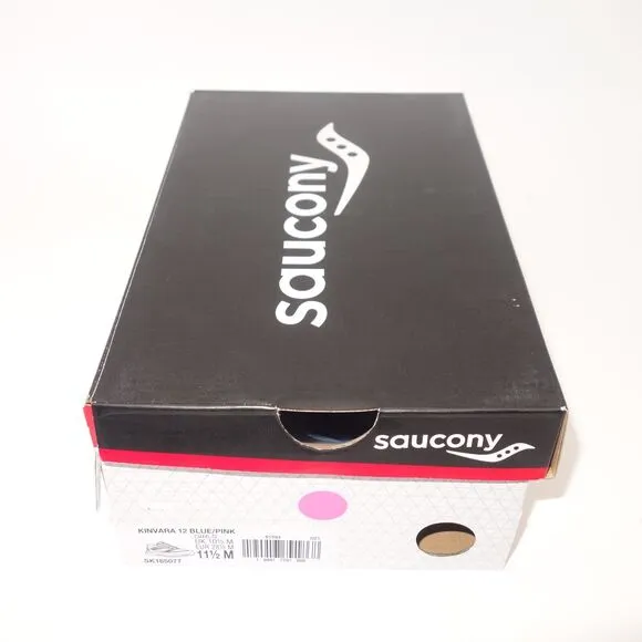 NEW Saucony Kinvara 12 Sneakers Lace Up Running Shoes Blue Pink Girl's 11.5