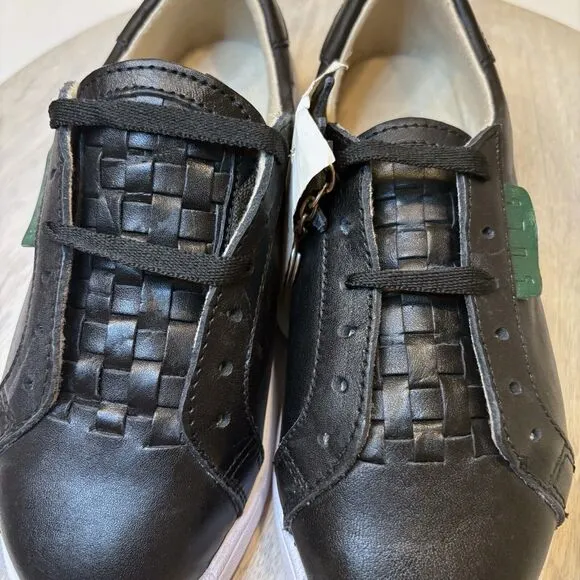 NEW Sols Women's Black Leather Memory Foam‎ Bety Tennis Sneakers Shoes Size 7